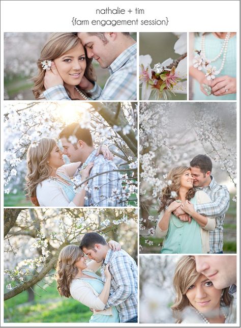 farm inspiration | nathalie + tim farm engagement session The website takes you to a wedding planning site. The photographer is Joleen Wilis Spring Picture Ideas, Spring Pics, Farm Inspiration, Engagement Pic, Spring Engagement Photos, Engagement Shots, Farm Weddings, Spring Blossoms, Couples Engagement Photos