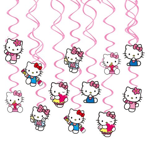 PRICES MAY VARY. 12pcs in the pack great for ur party hello cat kitty birthday Party Supplies 12*Hanging Swirls for hello cat kitty Birthday Decorations, Kids Boys and Girls for Birthday Party Decorations Happy Theme. Kitty Birthday Decorations, Happy Theme, Hello Cat, Kitty Birthday Party, Library Resources, Hello Kitty Birthday Party, Birthday Decorations Kids, Cat Birthday Party, Kitty Party