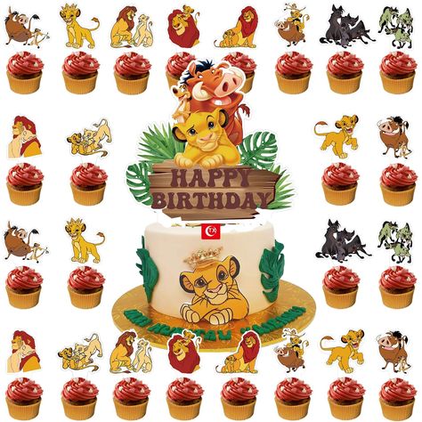 PRICES MAY VARY. Package Includes: you will own a series of Cartoon Lion King birthday decorations party favors, including 37 pieces of Lion King cake decorations, they can make your cupcake more attractive and bring the fun to your party Lion King Cake Decorations: a must-have decoration for your cars birthday party supplies, nothing is better than these cake topper with a variety of elements, our Lion Guard cake topper decoration makes a perfect addition to any Cartoon Lion Guard cake topper t Lion King Cake Topper, Lion Guard Cake, Lion King Cake, Lion King Birthday Party Ideas, Lion King Theme, Lion King Cakes, Lion King Birthday, King Birthday, Cars Birthday Parties