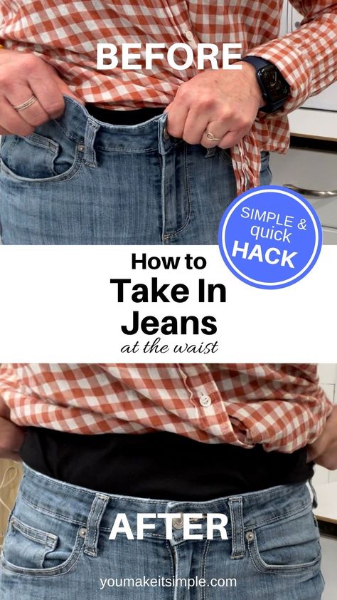 Take In Jeans, How To Make Jeans, Hemming Jeans, Altering Jeans, Cinch Jeans, Colorful Hairstyles, Sewing Jeans, So Annoying, Sewing Alterations