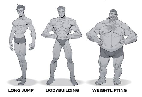 ArtStation - body shape, 🍦cold drink🍦 Buff Male Full Body Reference Drawing, How To Draw Buff Bodies, Buff Male Body Reference, Character Body Design, Body Types Sketch, Body Character Design, Body Types Men Drawing, Cold Character, Male Body Types Art