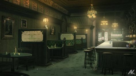 1920s Bar, Victorian Bar, Episode Interactive Backgrounds, Old Bar, Scenery Background, Restaurant Concept, Image Painting, Traditional Paintings, The Favourite