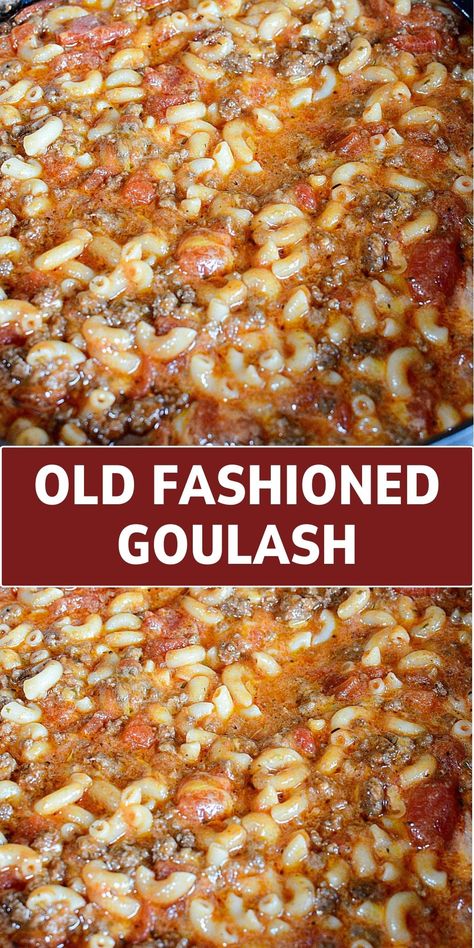 Warm up with a bowl of our Old Fashioned Goulash. A hearty, comforting dish with rich tomato sauce, tender beef, and macaroni. It's nostalgia in a bowl. Louisiana Chicken Pasta, Old Fashioned Goulash, Goulash Recipe, Beef Noodles, Goulash Recipes, Feed A Crowd, Healthy Pasta Recipes, Trending Recipes, Incredible Recipes