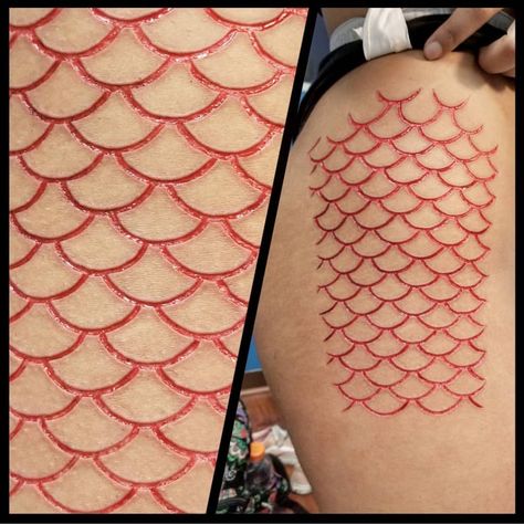 Mermaid/fish scale scarification by Brian Decker Fish Scale Tattoo Men, Fish Scales Tattoo, Fish Scale Tattoo, Scale Tattoo, Shark Tattoos, Fish Scales, Body Mods, Tattoos For Guys, Tatting