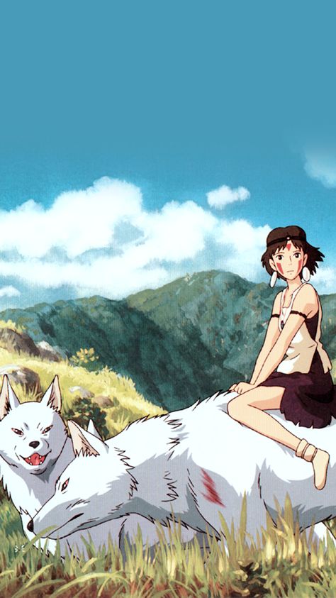 ☆Studio Ghibli☆ — Princess Mononoke iPhone 6 Wallpapers Princess Mononoke, Studio Ghibli, Anime, White