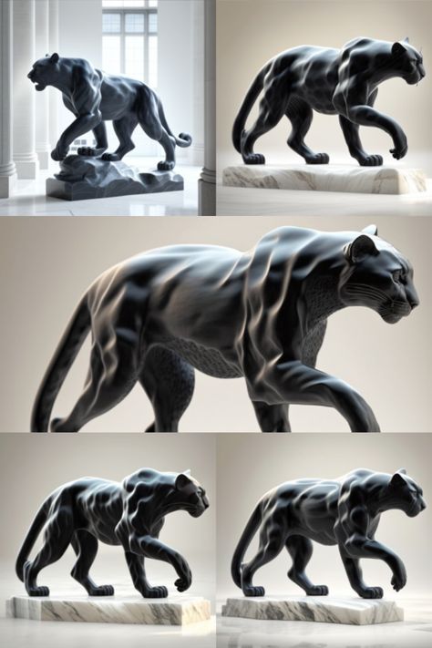 Sculpture For Garden, Leopard Sculpture, Sculpture For Home Decor, Panther Sculpture, Sculpture Contemporary, Sea Sculpture, Sculpture Abstract, Living Room Black, Garden Modern