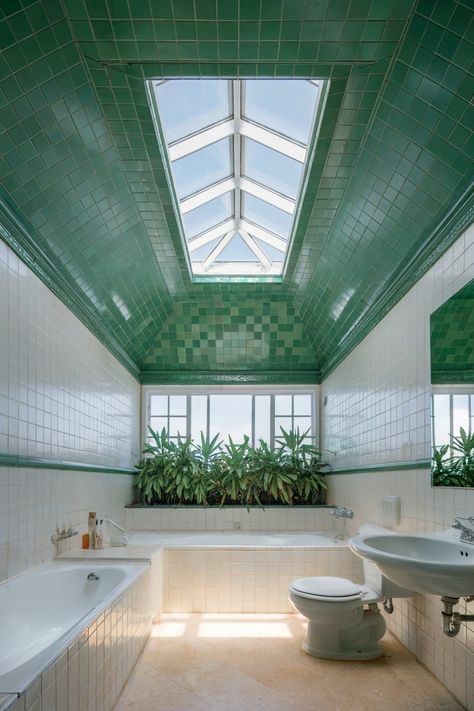 Turn Heads with These 15 Stunning Bathroom Ceiling Ideas Green Bathroom Ceiling, Bathroom Ceiling Ideas, Bathroom Ceilings, Unique Ceiling Ideas, Ceiling Ideas, Stunning Bathrooms, Bathroom Ceiling, Stylish Bathroom, Green Bathroom