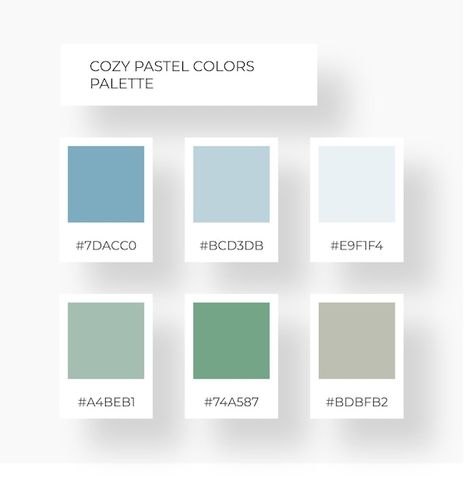 Pastel Blue Color Combinations, Room Color Combination, Cat Tembok, Pastel Boho, Pastel Blue Color, Blue Color Combinations, Hex Color, Hex Color Palette, Color Pallete