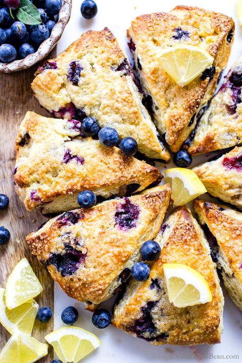 Sourdough Lemon Blueberry Scones, Blueberry Sourdough Scones, Gourmet Muffins, Lemon Blueberry Sourdough, Discard Scones, Lemon Sourdough, Sourdough Treats, Recipes For Sandwiches, Tea Buns