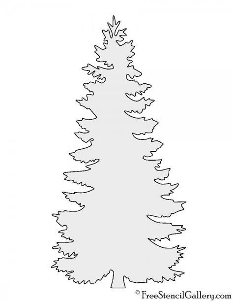 Pine Tree Silhouette Printable, Pine Tree Template, Christmas Tree Stencils Free Printable, Tree Tattoo Stencil Outline, Tree Silhouette Printable, Pine Tree Outline, Pine Tree Stencil, Pine Tree Drawing, Christmas Tree Stencil