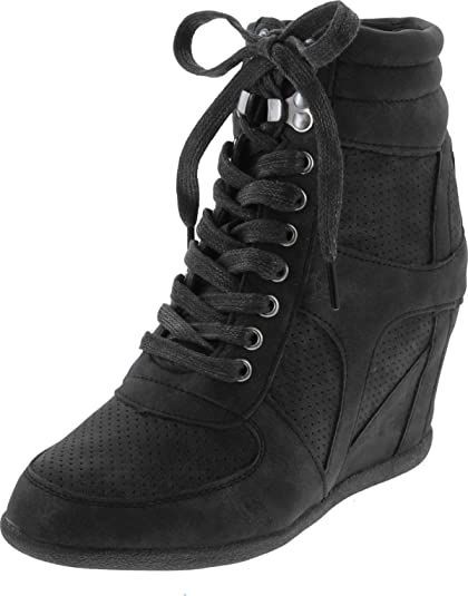 Static Footwear womens Dakota-08 Womens Wedge Boots, Wedge High Tops, Black Wedge Sneakers, White Canvas Shoes, Casual Dress Shoes, Wedges Style, Mesh Shoes, Wedge Sneakers, Womens Wedges