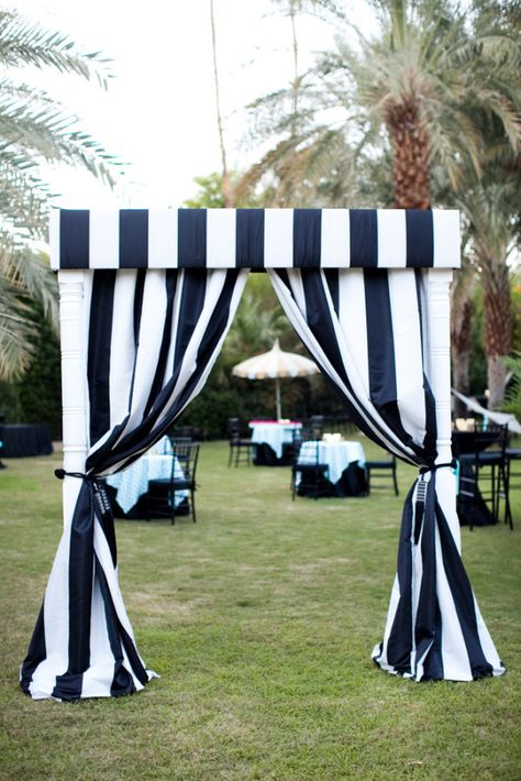 Photography by jesseleake.com, Floral Design   Coordination by artisanevents.net Halloween Gala, Beetlejuice Wedding, Sr Pictures, Black White Parties, Circus Wedding, Outdoor Entrance, Carnival Wedding, Flowers Birthday, Night Circus