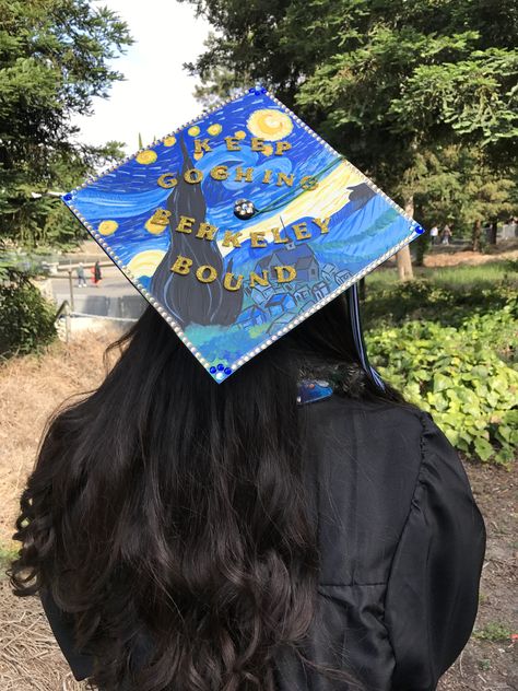 Van Gogh Graduation Cap, Filipino Graduation Cap, Senior Szn, Evil Eye Tattoo, High School Graduation Cap, College Graduation Cap Decoration, Grad Cap Designs, Diy Graduation Cap, Grad Ideas