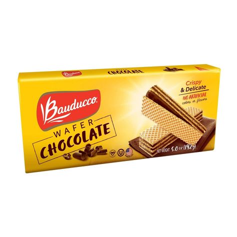 Bauducco Chocolate Wafers - 5oz Wafer Recipe, Wafer Chocolate, Chocolate Wafer Cookies, Chocolate Wafer, Small Bakery, Chocolate Fan, Food Inc, Soft Candy, Wafer Cookies