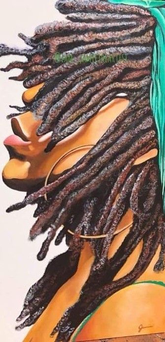 Loc Aesthetic Art, Locs Painting Art, Locs Art Artworks Black Women, Dreadlock Art, Black Spirituality Art, Locs Art, Dreads Art, Dreadlocks Art, Loc Art