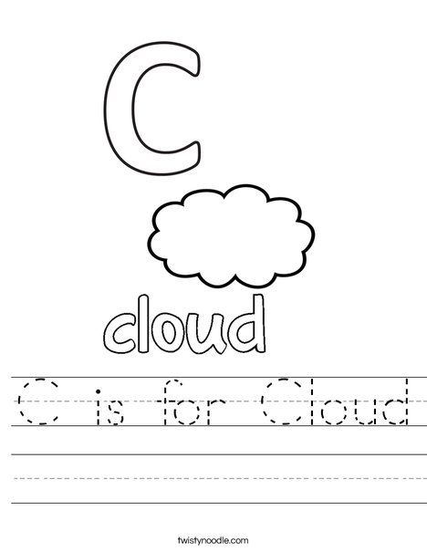 C is for Cloud Worksheet Cloud Writing Preschool, Cloud Worksheets For Preschool, Cloud Worksheet, C Is For Cloud, Clouds Worksheet, Match Worksheet, Rhyming Words Worksheets, Plants Worksheets, Worksheets For Preschoolers