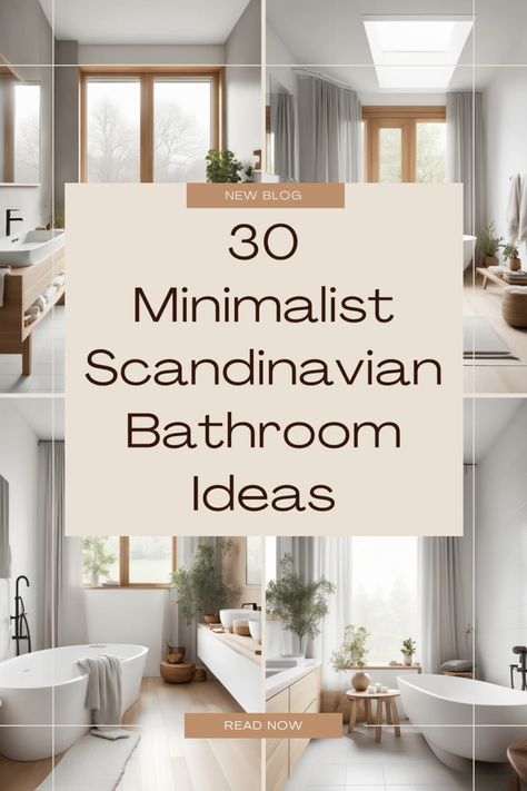 Does your bathroom require a soothing transformation? Embracing Scandinavian minimalism, which emphasizes simplicity, natural materials, and a cozy atmosphere, could be just what you need. Bathroom Decor Scandinavian, Small Relaxing Bathroom, Cozy Clean Bathroom Ideas, Scandinavian Bathroom With Tub, Bathroom Interior Scandinavian, Scandinavian Tile Bathroom, Small Bathroom Ideas Scandinavian, Spa Bathroom Ideas Rental, Scandi Shower Room