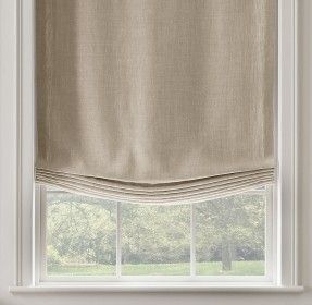 Belgian Textured Linen Relaxed Roman Shade Linen Blind, Traditional Roman Blinds, Linen Roman Shades, Relaxed Roman Shade, Curtain Hanging, Linen Drapes, Roman Shade, Plywood Furniture, Window Dressings