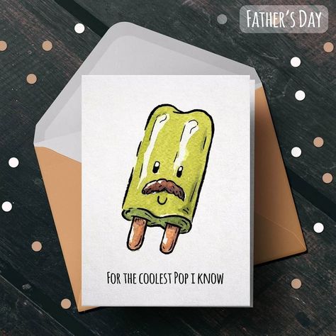 Fathers Day Puns, Ice Cream Funny, Pun Cards, Diy Father's Day Crafts, Punny Cards, Small Pots, Cool Pops, Pun Card, Funny Pun