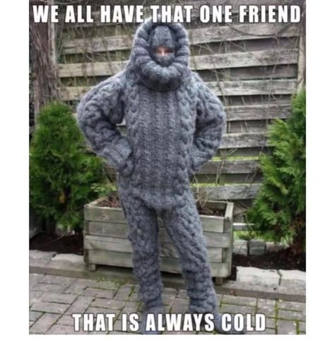 We all have that one friend that is always cold funny memes friend meme humor funny memes friend memes Cold Meme, Knitting Quotes, Fall Memes, One Friend, Always Cold, Fall Inspiration, Monkeys Funny, Funny Thanksgiving, That One Friend