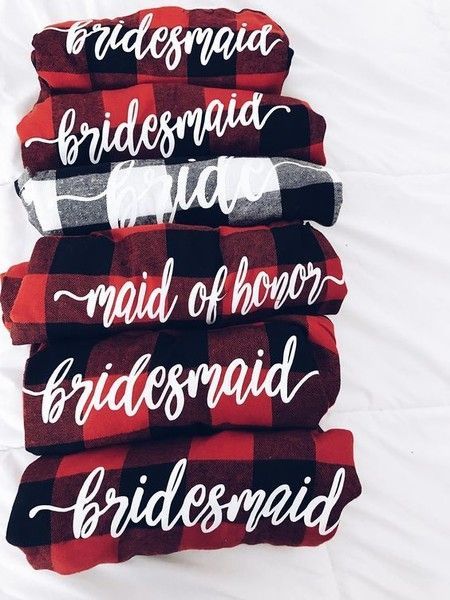 Bride Flannel, Bridesmaid Winter, Winter Flannel, Wedding Robe, Bridesmaids And Groomsmen, Wedding Goals, Bridal Party Gifts, Gifts For Wedding Party, Here Comes The Bride