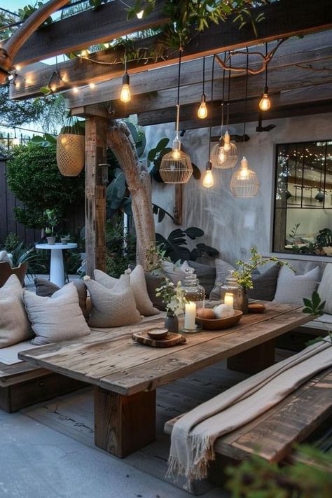 Outside Patio Decorating Ideas, Garden Ideas Patio, Patio Extension Ideas, Patio Garden Ideas, Patio Extension, Ideas Terraza, Mobile House, Patio Layout, Rustic Patio