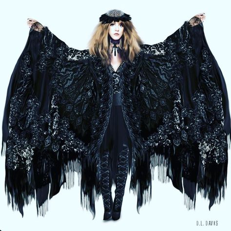 Stevie Nicks on Instagram: “🦇Rhiannon 🖤 . . . .…” Stevie Nicks Rhiannon, Buckingham Nicks, Stevie Nicks Style, Lindsey Buckingham, Stevie Nicks Fleetwood Mac, Fall Must Haves, Witchy Woman, Fleetwood Mac, Stevie Nicks