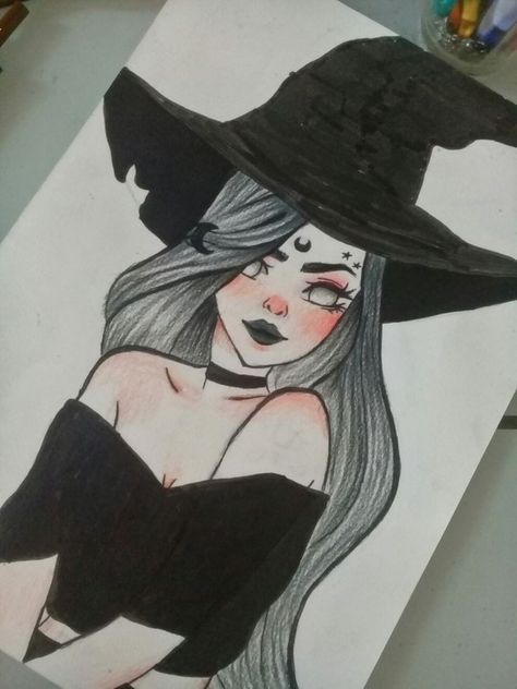 Halloween Drawings Witch, Witch Sketch, Tumblr Thoughts, Halloween Tumblr, Witch Drawing, Dark Art Drawings, Halloween Drawings, Easy Drawings Sketches, Witch Art