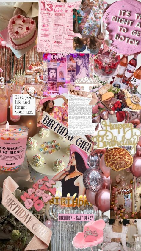 Birthday Collage, Collage, Birthday, Pink