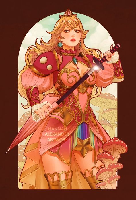 Twitter Peach Fanart, Hannah Alexander Artwork, Hannah Alexander, Super Mario Princess, Super Princess, Nintendo Princess, Nintendo Fan Art, Peach Art, Princesa Peach