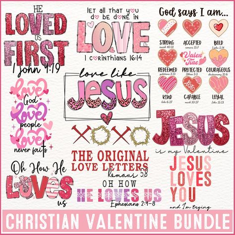 Valentines Dyi, Valentines Bible Verse, Jesus Is My Valentine, Christian Valentines, Valentine Png, Mugs Stickers, Jesus Loves Me, My Valentine, Hope Love