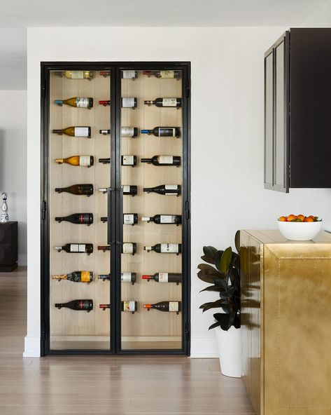 Wine Wall Display, Wine Storage Wall, Wine Rooms, Wine Closet, Built In Wine Rack, Home Wine Cellars, Apartment Goals, Wine Wall, Wine Display