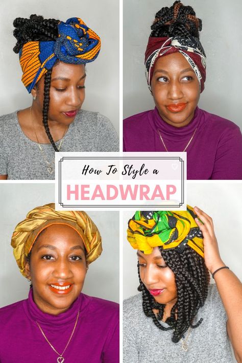 How To Style a Headwrap - Where to Buy headwraps for natural hair and how to style them. #naturalhair #headwraps #headwrapstyles Headwraps For Natural Hair, Winter Lip Color, Styles For Natural Hair, Lazy Day Hairstyles, Natural Hair Accessories, Lazy Hairstyles, Long Hair Tips, Head Wrap Styles, Glossy Hair