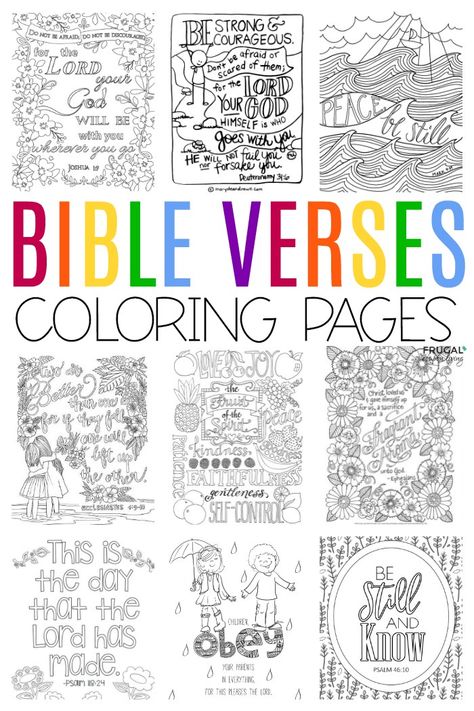 Inspirational Bible Verse Coloring Pages for Christians. Free printable bible quotes for teens & adults as well as bible verse coloring sheets for toddlers. Where to find coloring bibles. Printable coloring pages for kids, and toddlers. Bible verses, bible verses for strength, encouraging bible verses. #FrugalCouponLiving #bibleverse #bibleverses #coloringpages #coloringpagesforkids #coloringpagesforadults #coloringpagesforteens #freeprintables #printablecoloringpages #printables #freeprintables Free Sunday School Printables, Christian Coloring Pages, Bible Coloring Sheets, Verse Coloring Pages, Verses For Kids, Bible Verse Coloring Page, Scripture Coloring, Bible Verses For Kids, Bible Verse Coloring