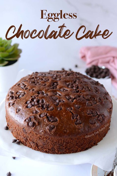 Chocolate Cake In Cooker, Egg Free Cakes, Condensed Milk Cake, Eggless Cakes, Cake Oven, Eggless Chocolate Cake, Fruity Cake, Eggless Cake, Tasty Chocolate Cake