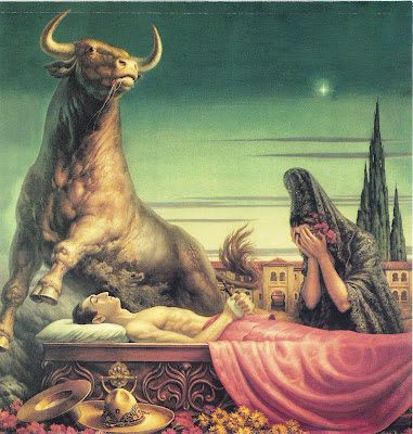 Pintores taurinos: Jesús Helguera: la muerte de manolete Mexican Calendar, Jesus Helguera, Mexican Life, Latin Art, Latin Culture, Mexican Artwork, Bull Painting, Calendar Art, Latino Art