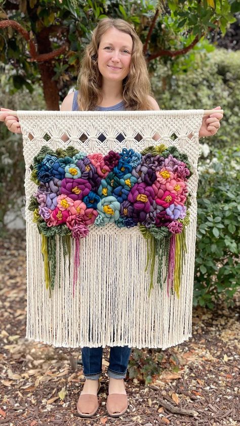 Caroline Langford - Floral Fiber Artist | Pink + sage bouquet in progress 💐 . I never get tired of working with these soft, wool yarns and rovings 😍 New pink bouquets coming… | Instagram Arroyo Grande California, Forever Flower Bouquets, Boho Fiber Art, Tapestry Loom Weaving, Forever Flower, Floral Christmas Tree, Floral Wall Hanging, Tapestry Loom, Fiber Wall Art