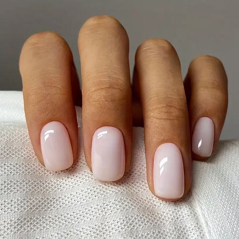 Glossy Press Nails Full Coverage Short Square False - Temu Neutral Maid Of Honor Nails, Nails For Computer Work, Short Liquid Gel Nails, Barely Pink Nails, Pale Pink Bridal Nails, Summer Classy Nails 2024, Light Neon Green Nails, Professional Gel Nails For Work, Short Shaped Nails