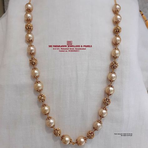 New Collection Added Jumbo South Sea Pearls Mala Studded with Nakshi Balls made 22KT BIS HALLMARK Gold visit our SHOWROOM For Full Range Of Collection, pealse call us on Whatsapp VIDEO CALL no. 9100592011 www.srimahalaxmijewellers.in #SriMahalaxmiJewellers #JumboSouthseapearlschain #NakshiballsChain Nakshi Balls, Pearls Mala, Whatsapp Video Call, Temple Jewellery Earrings, India Shopping, Indian Wedding Jewelry Sets, Neck Pieces Jewelry, Gold Pearl Jewelry, Antique Necklaces Design