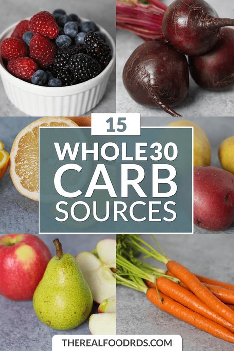 Whole Food Carbs List, Whole 30 Carbs List, Whole Food Carbs, Carb Sources, Healthy Starch, Carbs List, Whole 30 Meal Plan, Clean Breakfast, How To Eat Healthy