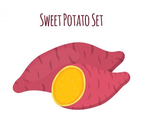 Sweet Potato Illustration, Potato Illustration, Potato Drawing, Professional Icon, Hug Illustration, Sweet Logo, Amazing Food Art, Kindergarten Learning Activities, Vector Food