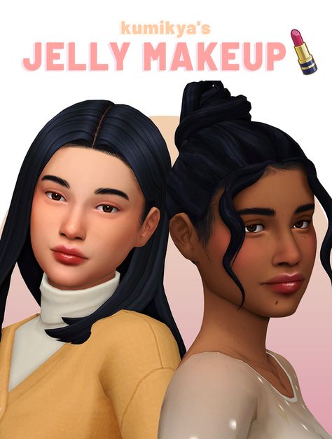 Jelly Makeup 💄 | Kumikya on Patreon Jelly Makeup, Jelly Lips, Sims 4 Cc Eyes, The Sims 4 Skin, Makeup Cc, The Sims 4 Packs, Sims 4 Mm Cc, Sims 4 Cc Makeup, Sims 4 Game Mods