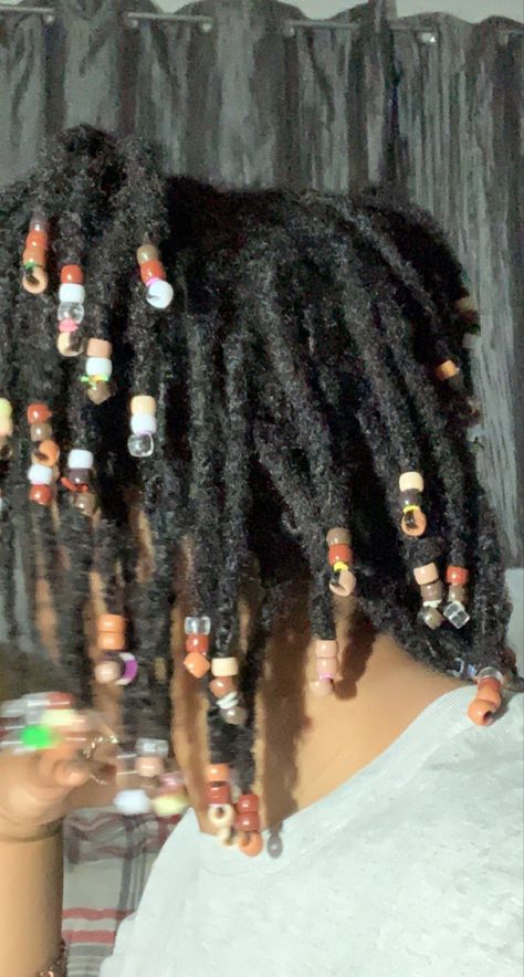 Loc Jewelry Beads, Loc Assesories, Locs With Jewelry, Loc Jewelry Hairstyles, Locs Beads, Locs With Beads, Locs Jewelry, People Aesthetic, Cute Dreads