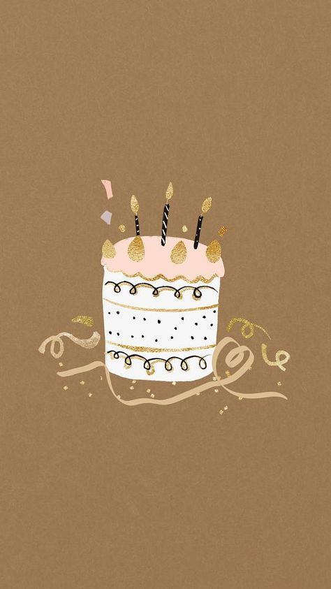 Aesthetic Cake Wallpaper, Wallpaper Aesthetic Birthday, Phone Wallpaper Brown, Birthday Wallpaper Iphone, Aesthetic Birthday Cake, Boho Images, Wallpapers 2023, Happy Birthday Invitation Card, Cake Wallpaper