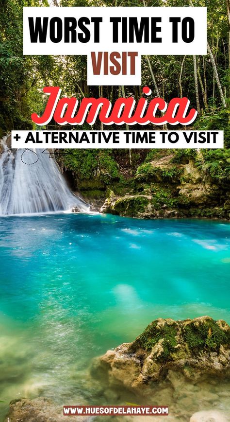 When is the worst time to visit Jamaica? While the Caribbean island has perfect weather year-round, some periods should be avoided. This guide outlines when heavy rains or storms, sweltering heat, mosquitoes, and thick crowds make a Jamaica vacation undesirable based on weather data, hotel prices, and tourism seasons. trip to Jamaica, best times to go to Jamaica Trip To Jamaica, Visit Jamaica, Jamaica Vacation, Weather Data, Caribbean Island, Perfect Weather, The Caribbean, The Worst, Jamaica