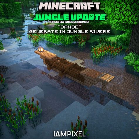 ☝🏼 Tap this picture for Full Trailer! ☝🏼 Enchanting Minecraft, Minecraft River, Minecraft Dock, Jungle Train, Minecraft House Decor, Minecraft Village Ideas, Cherry Blossom House, Minecraft Pfp, Build In Minecraft