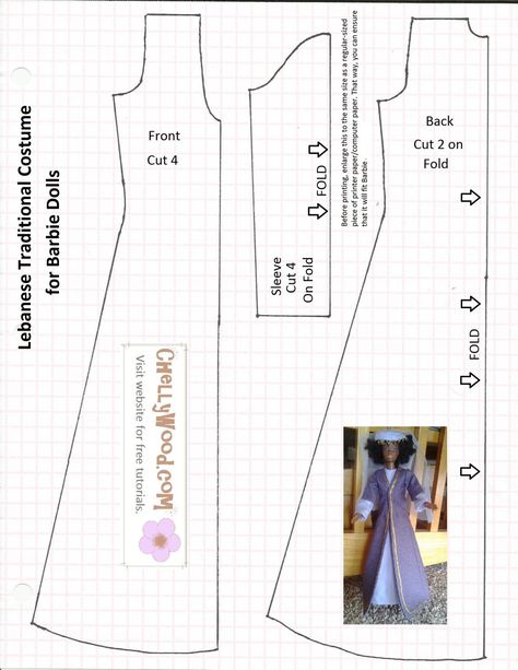 Printable Barbie, Free Barbie, Barbie Dress Pattern, Sewing Barbie Clothes, Barbie Sewing Patterns, Doll Patterns Free, Diy Barbie Clothes, Barbie Doll Clothing Patterns, Doll Clothes Patterns Free