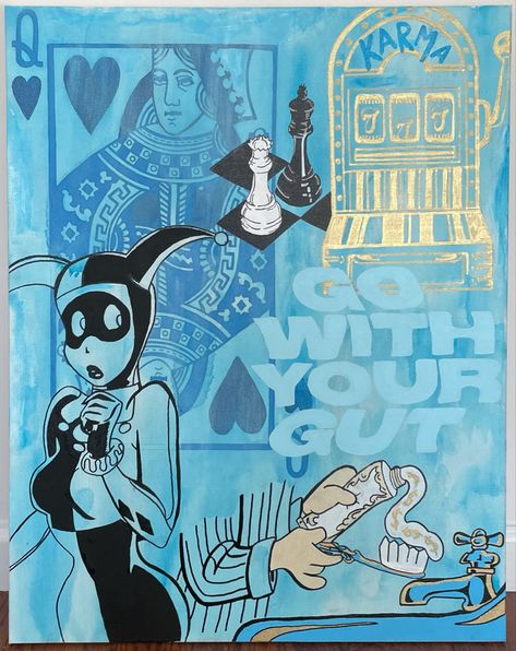 Popart Pop Art Ideas Painting, Pop Art Ideas, Art Ideas Painting, Graffiti Pop Art, Pop Art Collage, Skateboard Art Design, Art Studio Space, Art Eras, Pop Art Canvas