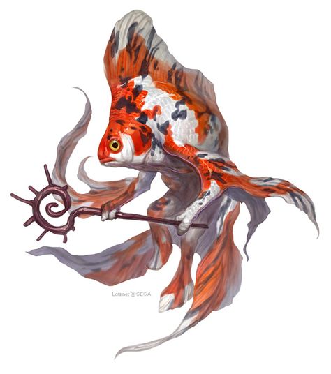 http://ldra.net/ Locathah Character Design, Dnd Fish People, Fish Man Character Design, Fish People Character Design, Dnd Fish, Humanoid Fish, Fish Warrior, Monster Creature Design, Man Character Design