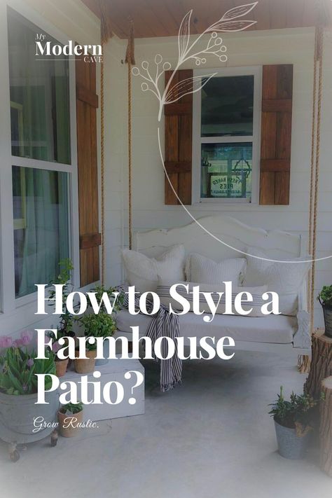 Bring the cozy charm of the farmhouse style to your patio with these stunning ideas. From rustic decor accents to vintage-inspired furniture, these designs will create a picturesque retreat right in your backyard. Get ready to relax and entertain in style with these farmhouse patio inspirations!

Find inspiration for your own outdoor oasis and start designing your dream farmhouse patio today! Farmhouse Covered Patio Ideas, Modern Farmhouse Patio Ideas, Farmhouse Patio Furniture, Modern Farmhouse Patio, Farmhouse Outdoor Patio, Farmhouse Patio Ideas, Farmhouse Patio, Dream Farmhouse, Farmhouse Outdoor